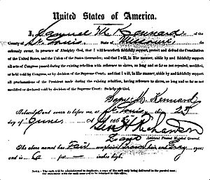 Samuel M. Kennard oath 1865