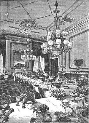White House state dining room during Franklin Pierce administration