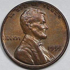 1955 doubled die Lincoln cent