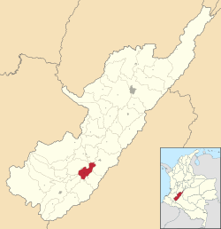 Location of the municipality and town of Altamira, Huila in the Córdoba Department of Colombia.
