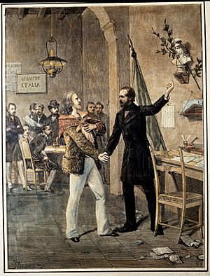 First meeting between Giuseppe Garibaldi