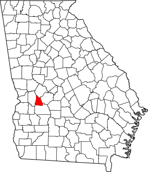 Map of Georgia highlighting Schley County