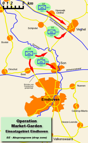 Market-Garden - Karte Eindhoven