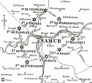 Namur fortifications, 1914