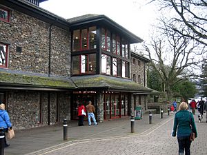 Theatre by the Lake and road down to the lake side, Keswick - geograph.org.uk - 735051