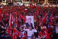 After coup nightly demonstartion of president Erdogan supporters. Istanbul, Turkey, Eastern Europe and Western Asia. 22 July,2016