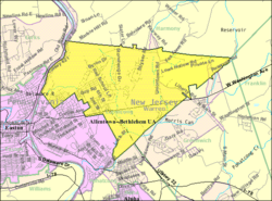 Census Bureau map of Lopatcong Township, New Jersey