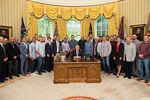 Chicago Cubs with President Trump