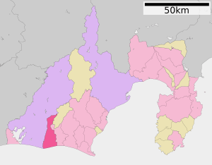 Location of Iwata in Shizuoka Prefecture