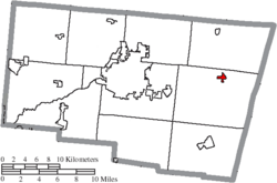 Location of South Vienna in Clark County