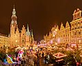 Mercado de Navidad, Plaza del Mercado, Breslavia, Polonia, 2017-12-20, DD 41-49 HDR PAN