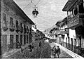 Calle real de Bogotá en 1869 dibujo de Therond