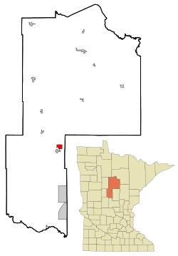 Location of Chickamaw Beachwithin Cass County, Minnesota