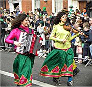 Happy Saint Patrick's Day 2010, Dublin, Ireland, Accordion Violin