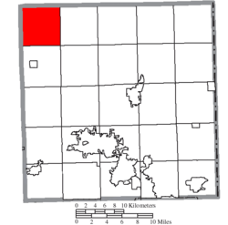 Location of Mesopotamia Township in Trumbull County