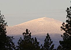 Mt Spokane peak closeup 20070106