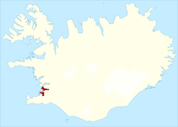 Location of Reykjavík