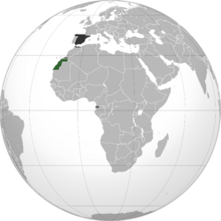 Location of Spanish Sahara