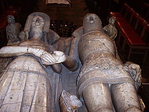 Tomb effigies of Katherine Mortimer and Thomas de Beauchamp, 11th Earl of Warwick, St. Mary's Church, Warwick
