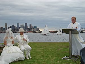Wedding on Clark Island Sydney Harbour