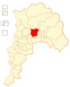 Map of the Catemu commune in the Valparaíso Region