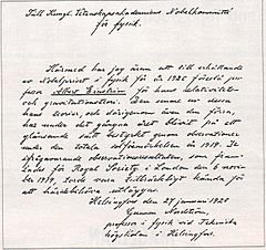 Gunnar Nordström Nobel recommendation letter for Albert Einstein