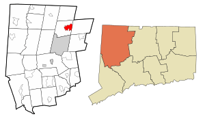 Location in Litchfield County and the state of Connecticut