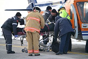 Medical evacuation after car accident Kawartha Lakes Ontario