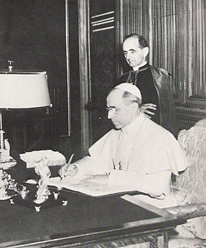 Pius XII with Monsignor Montini
