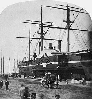 SS Great Eastern in New York Harbor by Stacy