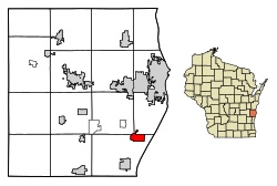 Location of Oostburg in Sheboygan County, Wisconsin.