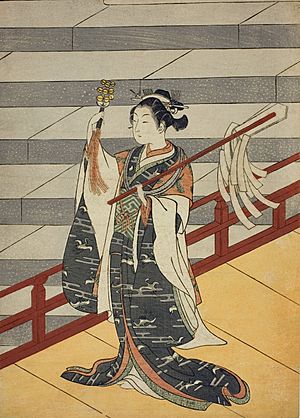 The Kagura Dancer, by Suzuki Harunobu, circa 1766