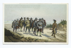 The March of Myles Standish, "Standish the Stalwart it was, with Eight of his Valorous Army Led by Their Indian Guide, By Hobomok, Friend of the White Men." Longfellow (NYPL b12647398-79376)f