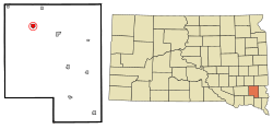 Location in Turner County and the state of South Dakota