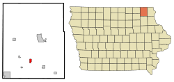 Location of Calmar, Iowa