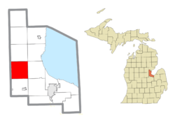 Location within Bay County