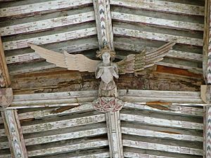 Blythburgh church - roof angel