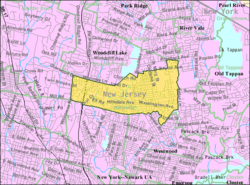 Census Bureau map of Hillsdale, New Jersey