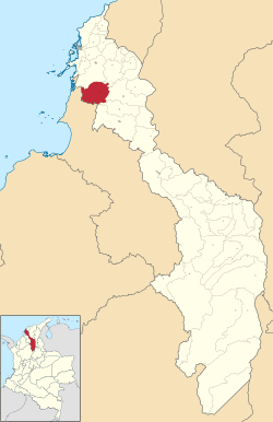 Location of the municipality and town of María La Baja in the Bolívar Department of Colombia