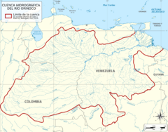 Orinoco drainage basin map (plain)-es