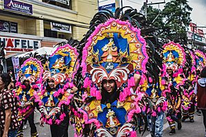 Parade-Goers At Kalibo Ati-Atihan Festival, Philippines