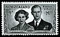 Postage Stamp Depicting Queen Elizabeth II and Prince Philip 1953 (11457019104)