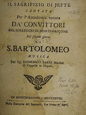 Sarro - Il sagrifizio di Jefte - title page