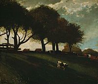 Winslow Homer - Twilight at Leeds, New York (1876)