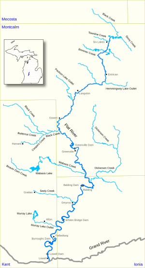 Flat River Map US MI.svg