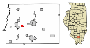 Location of Buckner in Franklin County, Illinois.