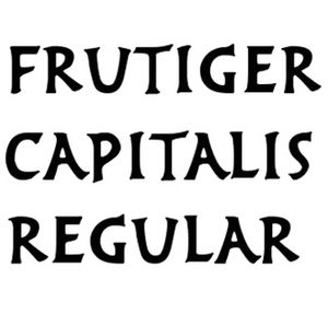 Frutiger capitalis regular cropped