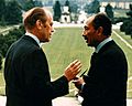 Gerald Ford with Anwar Sadat in Salzburg 1975