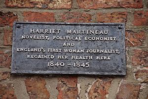 Harriet Martineau plaque - Tynemouth