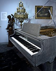 Liberace's piano and candelabra at the Liberace Museum, Las Vegas, Nevada